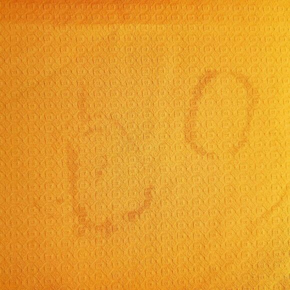 Vintage Fabric Textured Geometric Pattern Nylon Polyester Stretch Orange - Picture 4 of 4